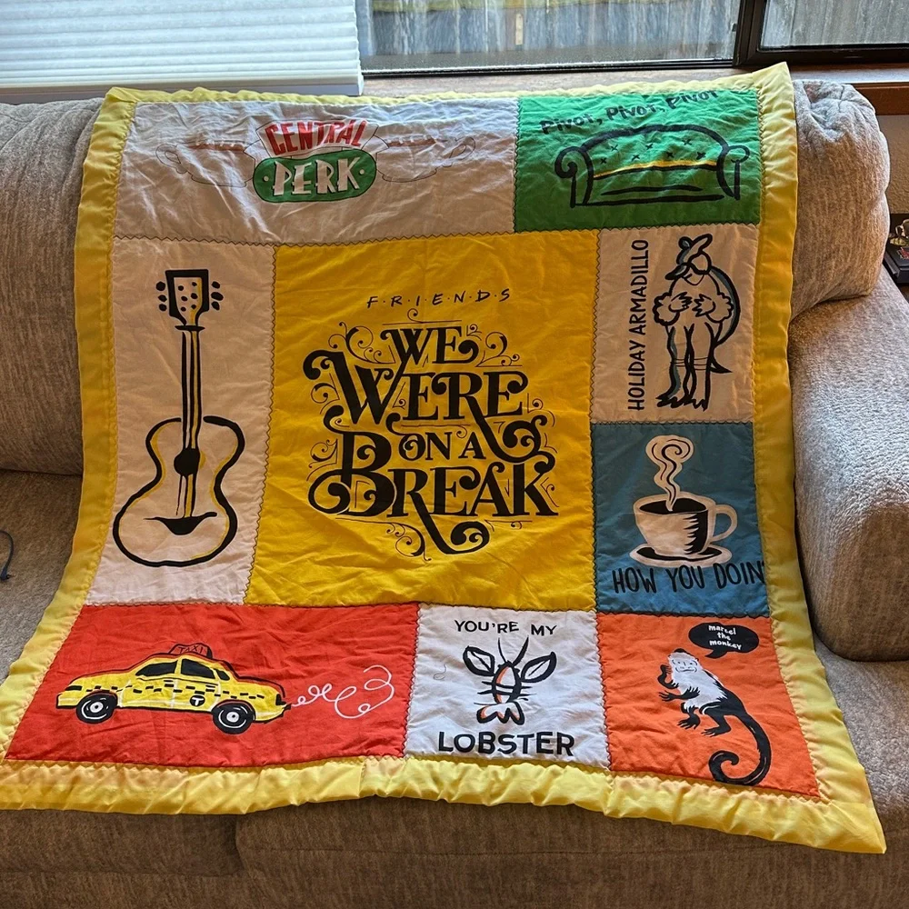 FRIENDS Hand-Sewn Blanket Quilt